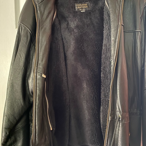 Black Leather jacket size Large - Picture 4 of 4